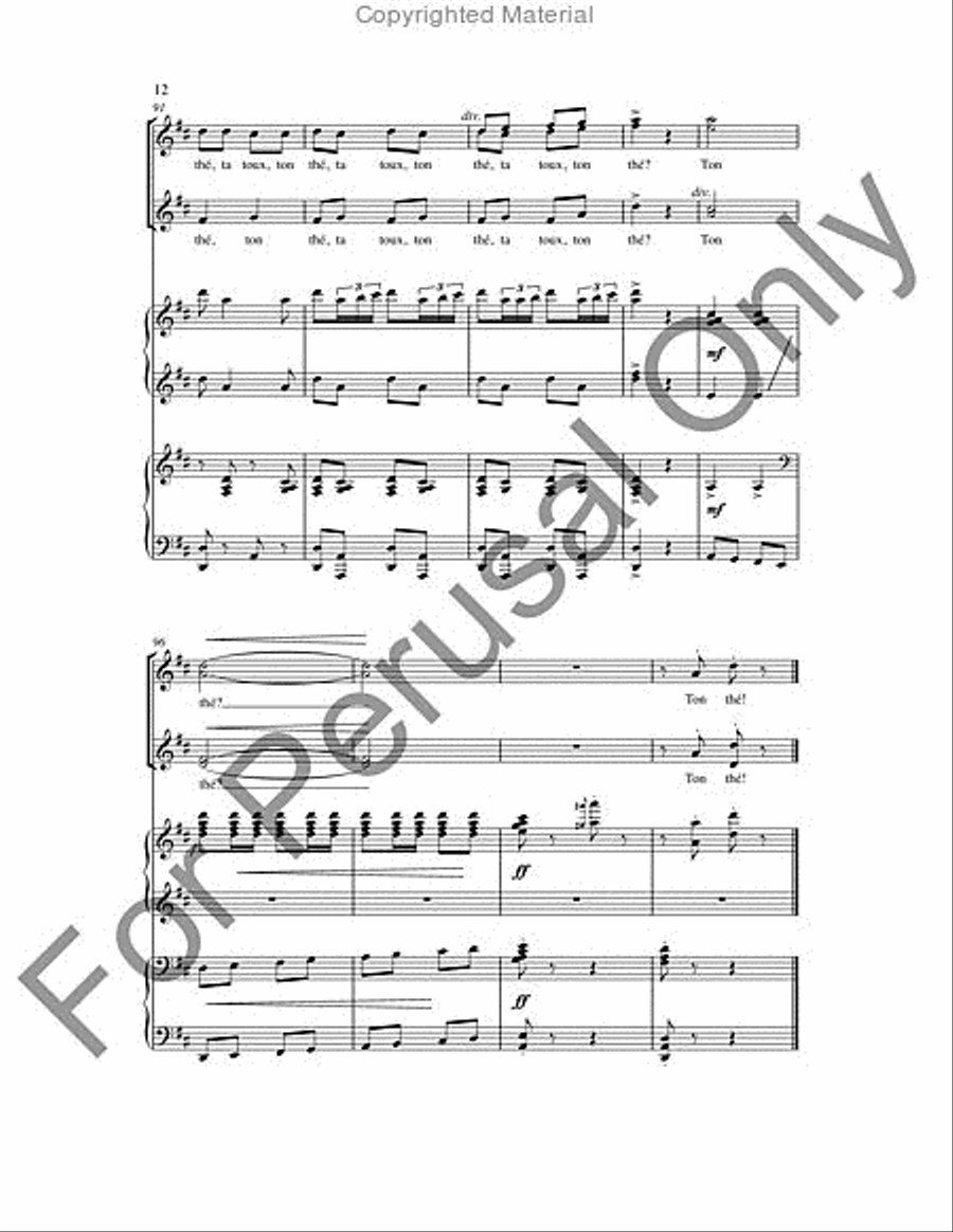 Ton Thé (Choral Score) SA scores gallery preview page 11