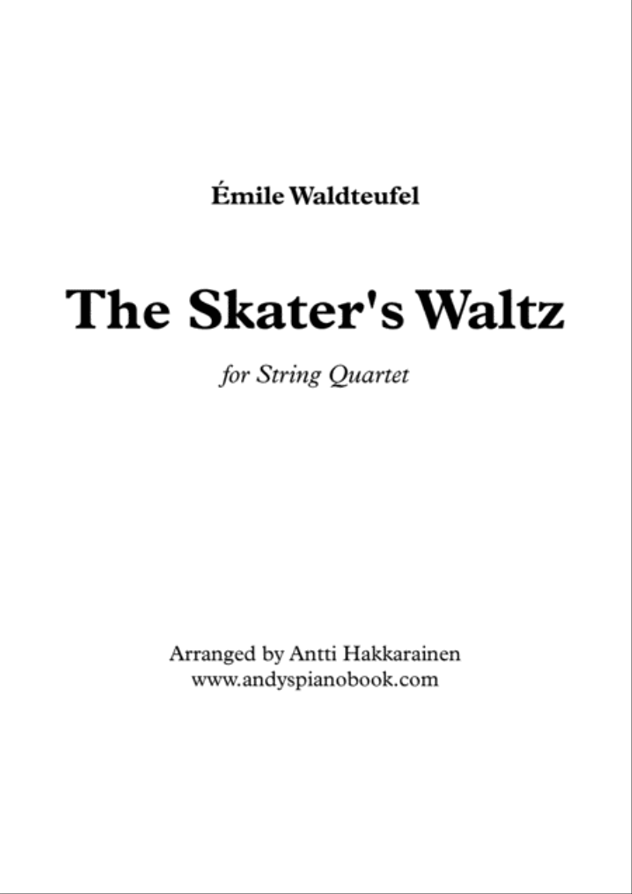 The Skater's Waltz - String Quartet String Quartet scores gallery preview page 1