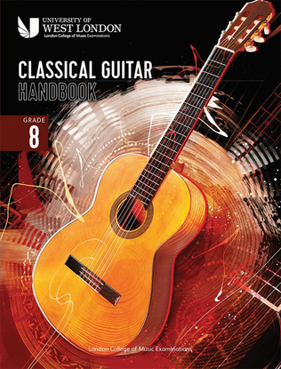 Book cover for LCM Classical Guitar Handbook 2022: Grade 8