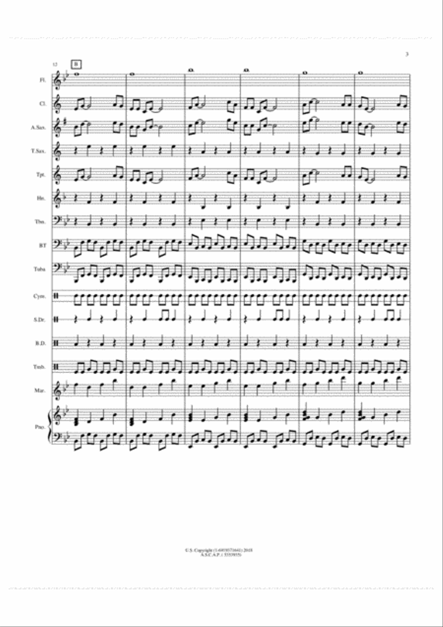 Cowboy in China Concert Band scores gallery preview page 3