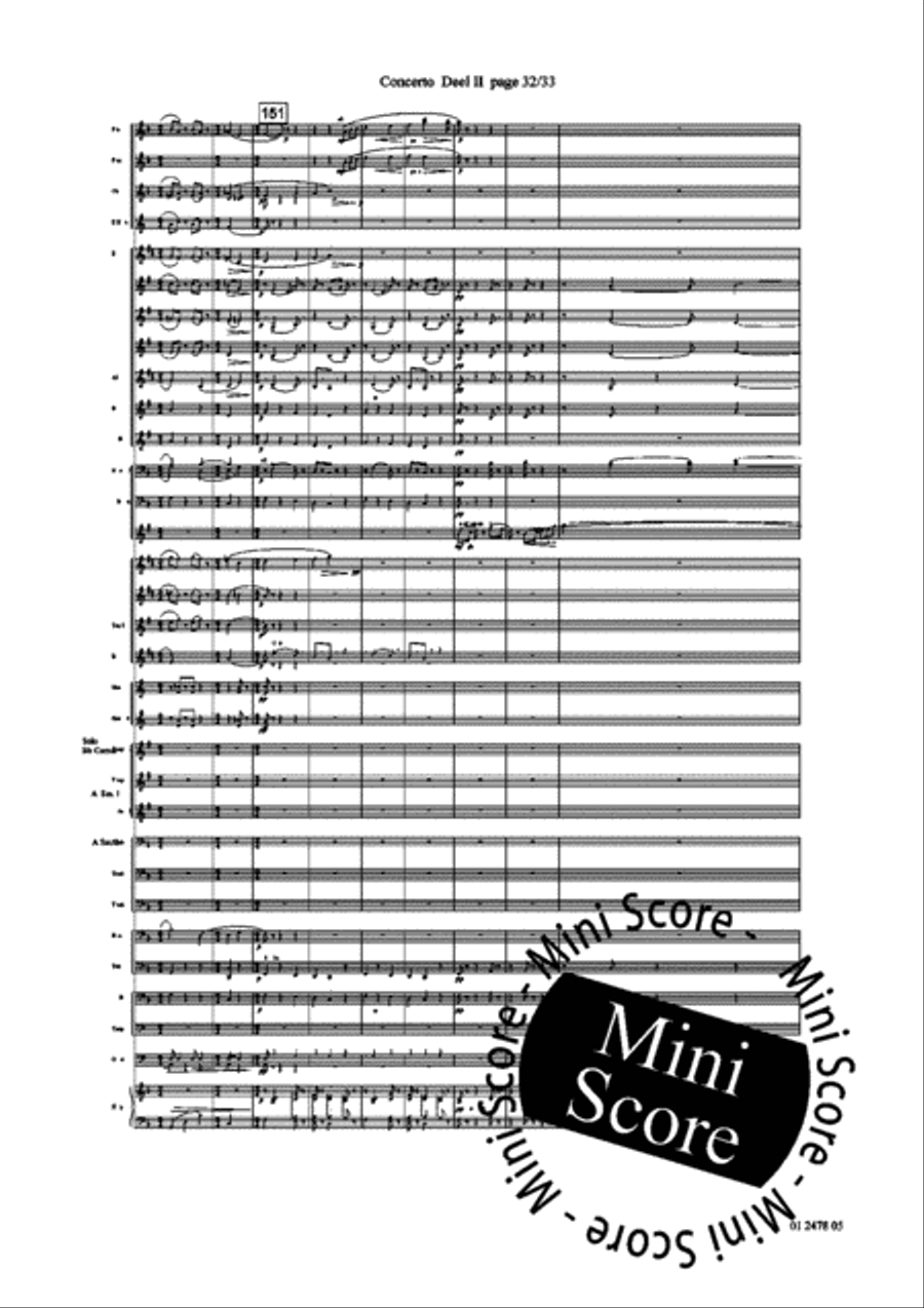 Concerto for Trumpet part 2 and 3 Concert Band scores gallery preview page 36