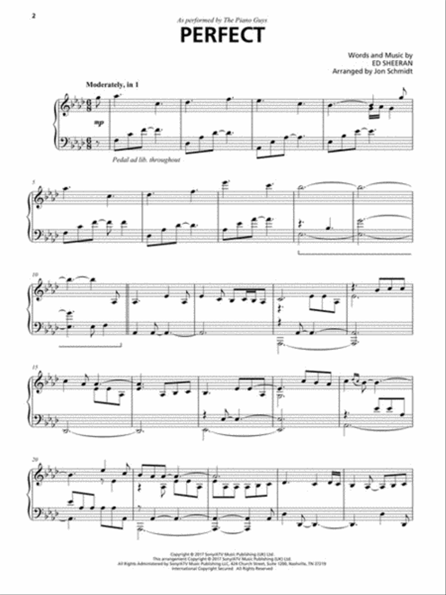 Perfect Perfect Piano Solo scores gallery preview page 2
