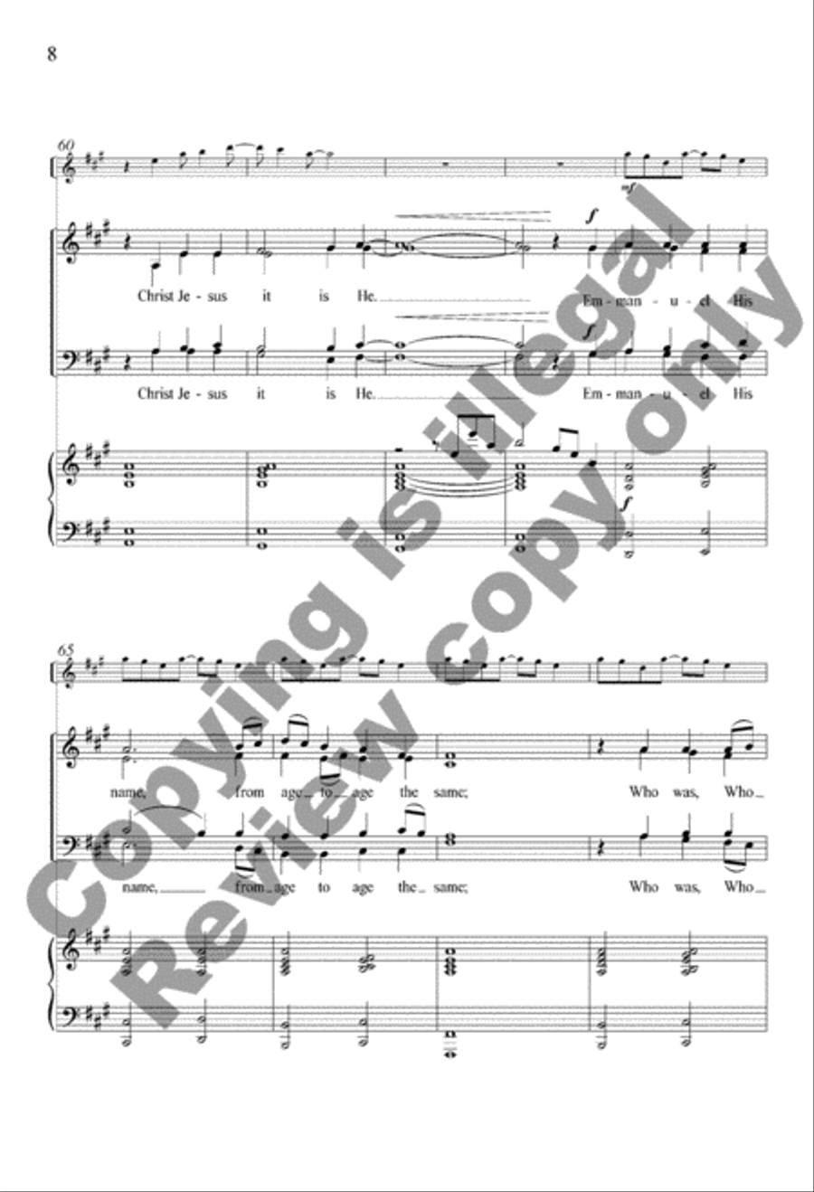 A Mighty Fortress Is Our God (SATB/Guitar/Piano Score) image number null