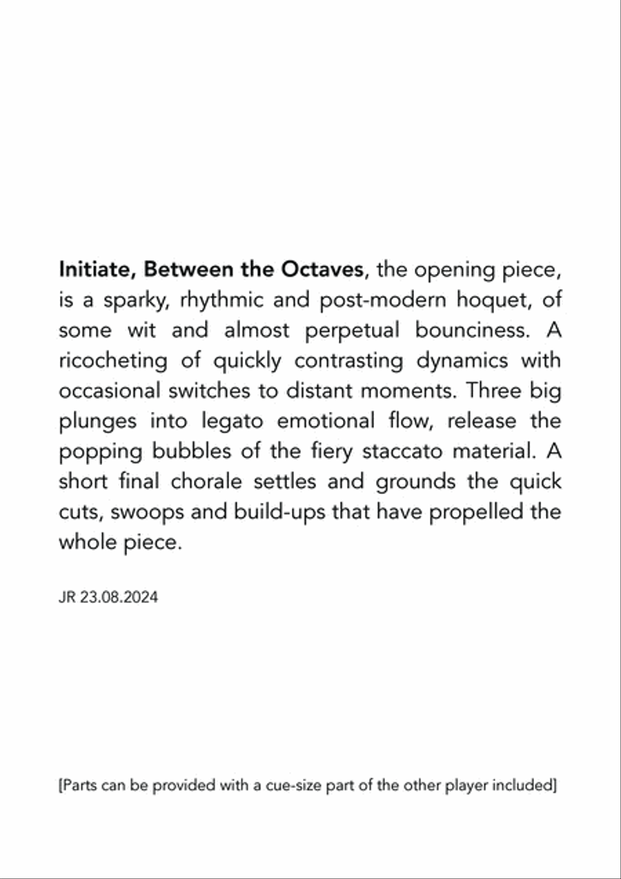 INITIATE, Between the Octaves - A Piano Duo Suite (Movement 1 of 7) Piano Duet scores gallery preview page 3