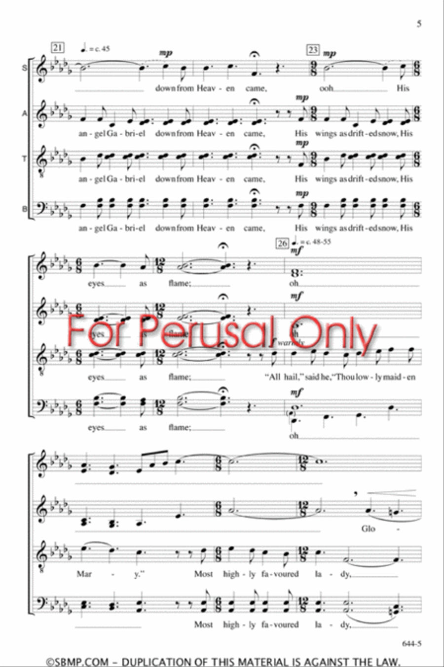 Gabriel's Message - SATB Octavo 4-Part scores gallery preview page 5