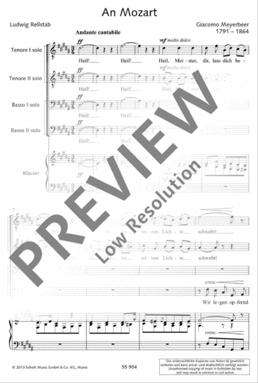An Mozart TTBB scores gallery preview page 6