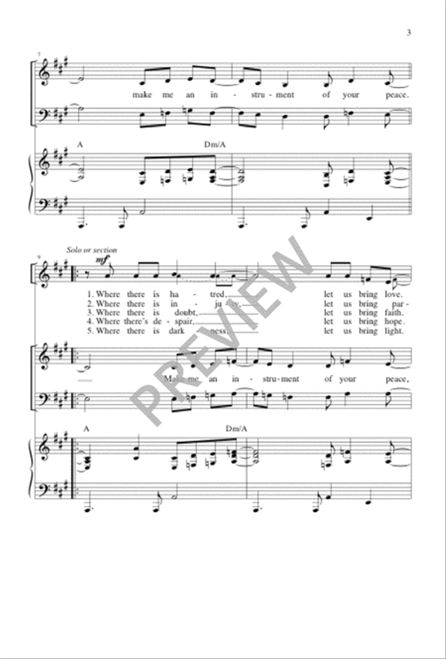 Make Me an Instrument of Your Peace 2-Part scores gallery preview page 3