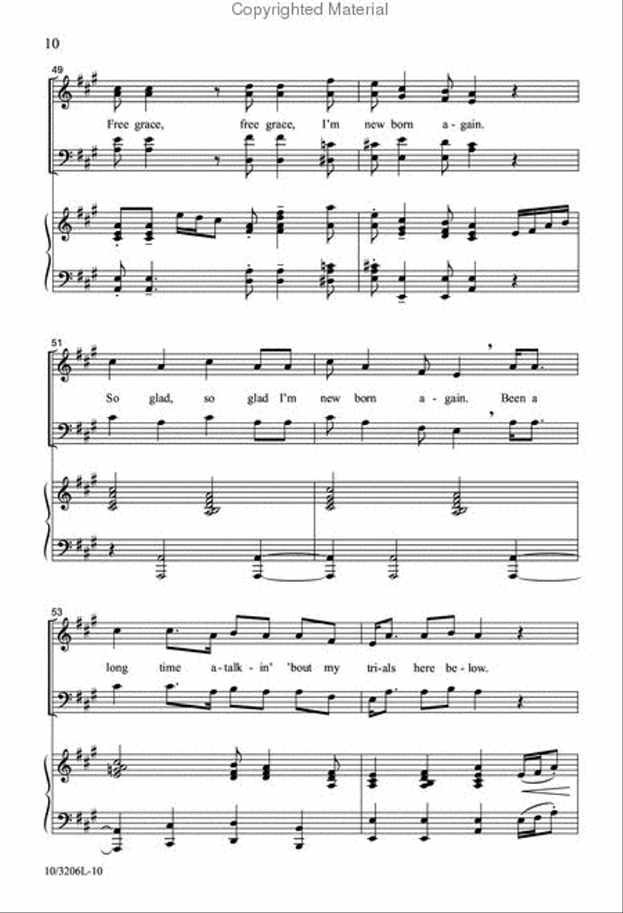 New Born Again 4-Part scores gallery preview page 10
