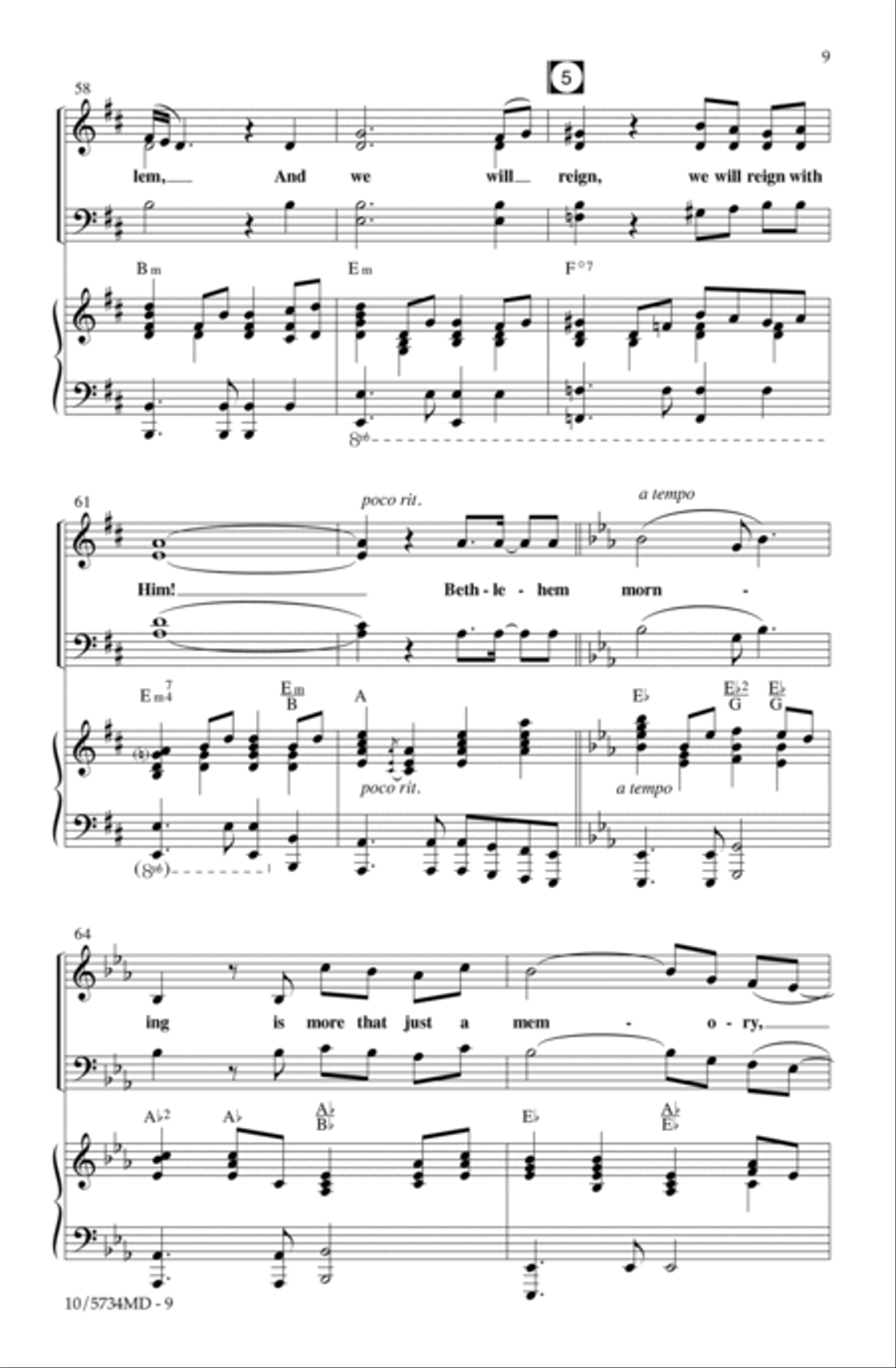 Bethlehem Morning Bethlehem Morning 4-Part scores gallery preview page 9