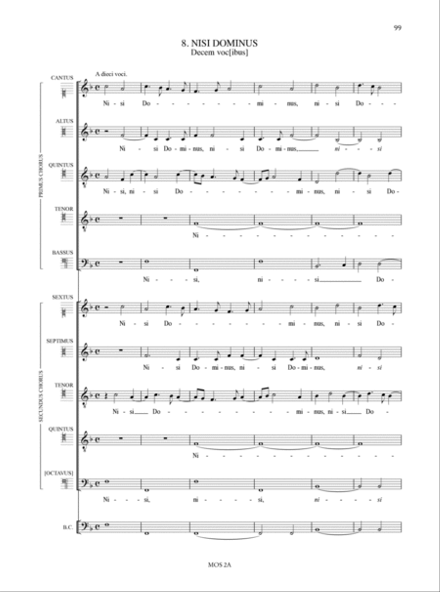 Vespro della Beata Vergine (Venezia 1610) Choir scores gallery preview page 9