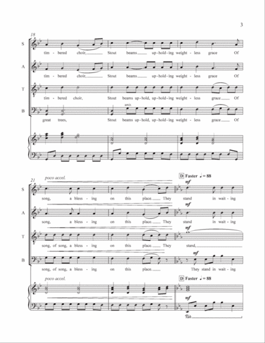 The Great Trees: 5. The Timbered Choir 4-Part scores gallery preview page 4