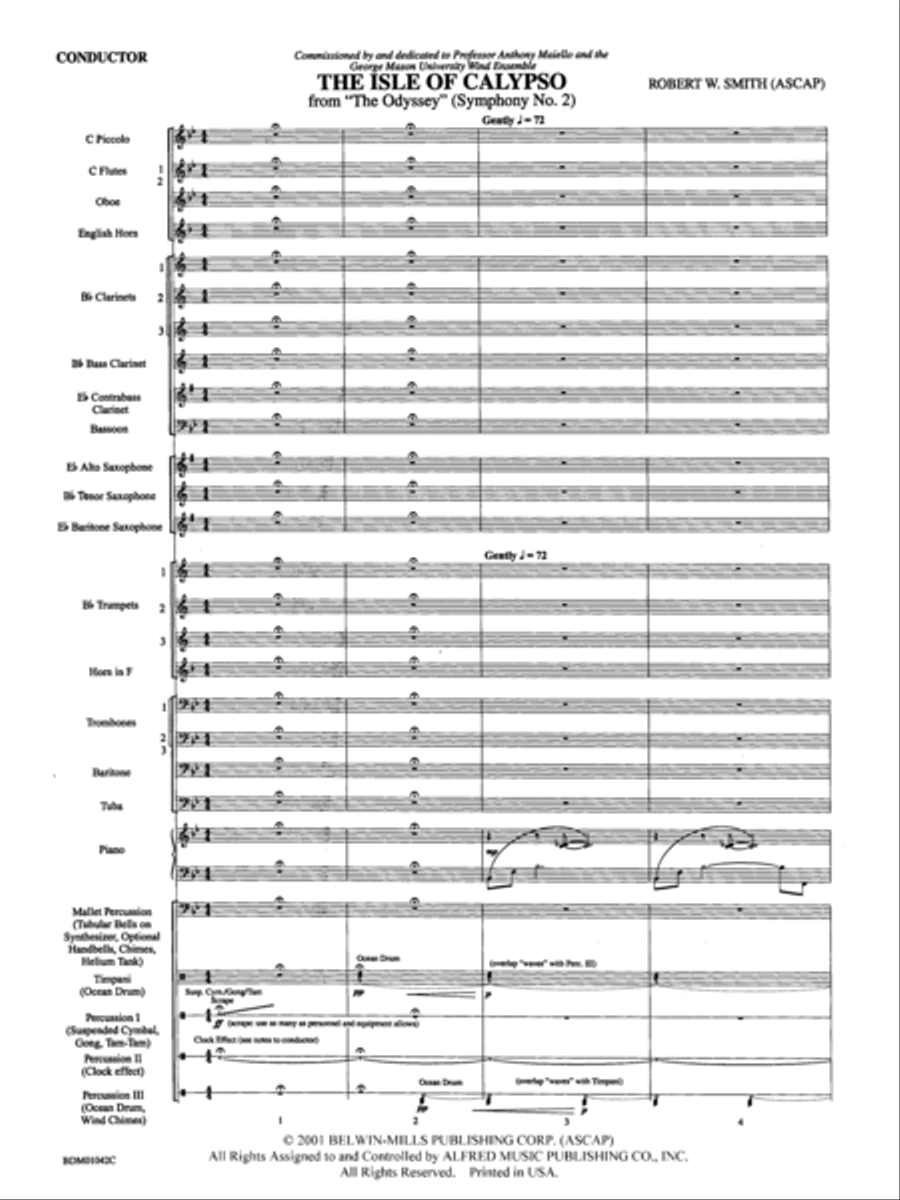 The Isle of Calypso (from The Odyssey (Symphony No. 2)) Concert Band scores gallery preview page 4