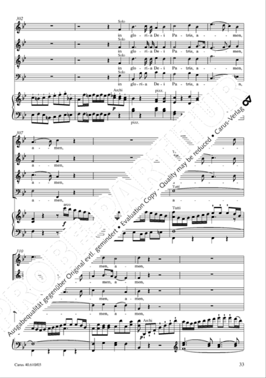 Theresienmesse in B 4-Part scores gallery preview page 34