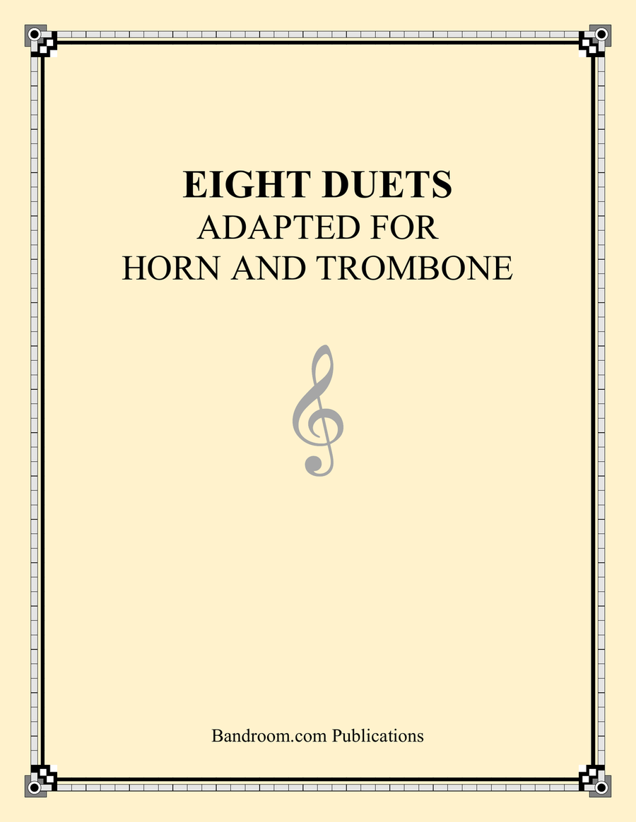 EIGHT DUETS FOR HORN AND TROMBONE Brass Duet scores gallery preview page 1