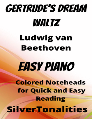 Gertrude's Dream Waltz Easy Piano Sheet Music with Colored Notation