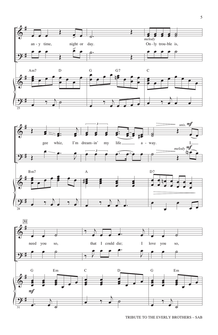 Tribute To The Everly Brothers (arr. Alan Billingsley) 3-Part scores gallery preview page 4
