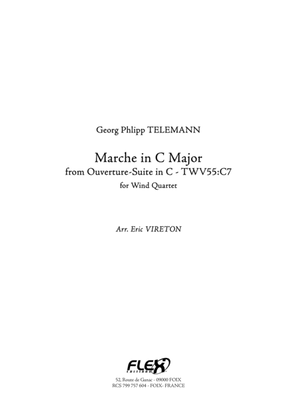 Book cover for Marche in C Major from Ouverture Suite in C - TWV55:C7