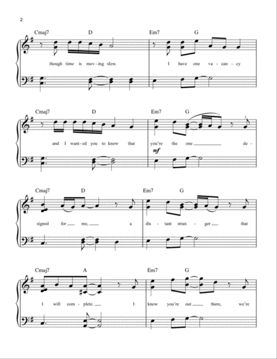 Make It To Me Easy Piano scores gallery preview page 2