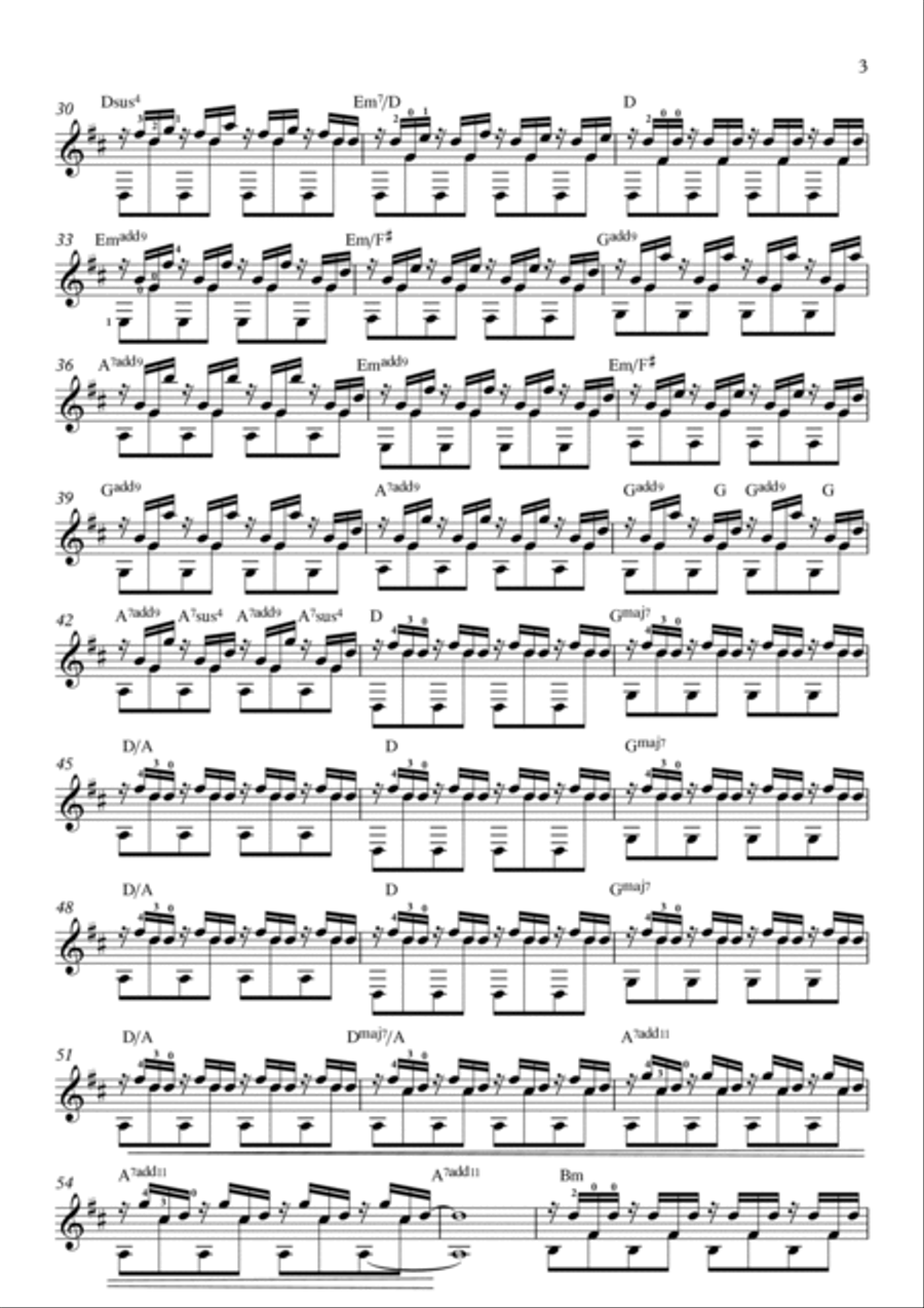 Nubes de Algodón (Cotton Clouds) Acoustic Guitar scores gallery preview page 3