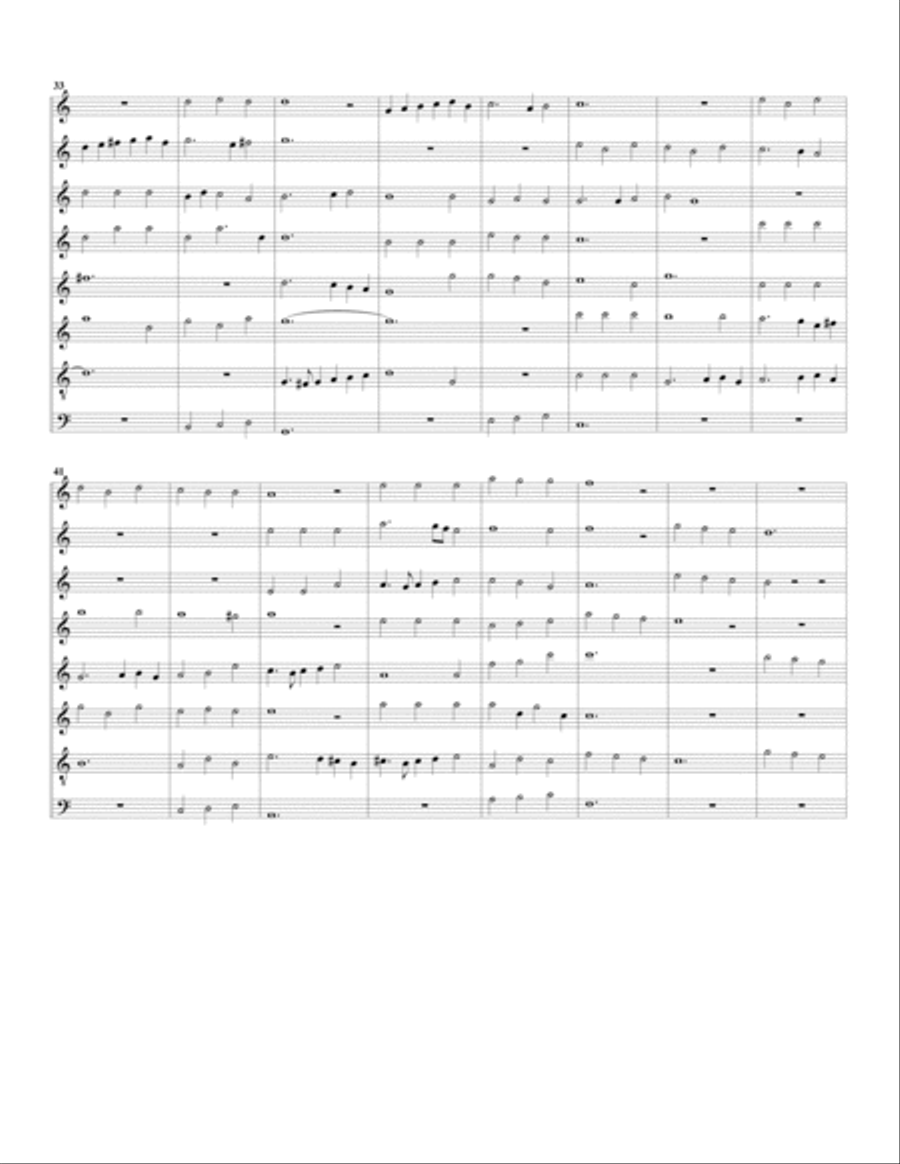 Canzon no.9 a8 (1615) (arrangement for 8 recorders) Recorder scores gallery preview page 3
