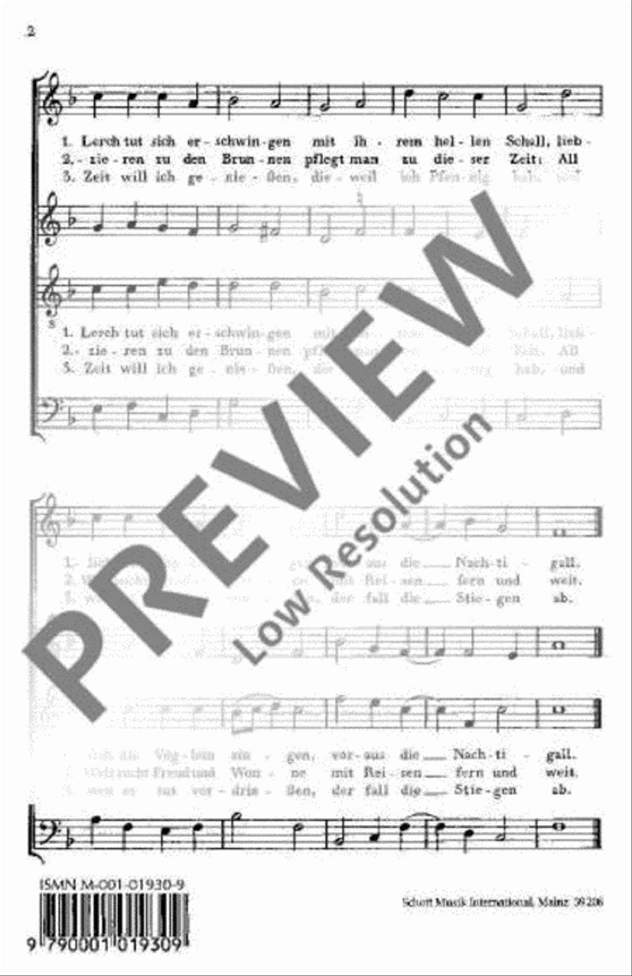 Herzlich tut mich erfreuen 4-Part scores gallery preview page 3