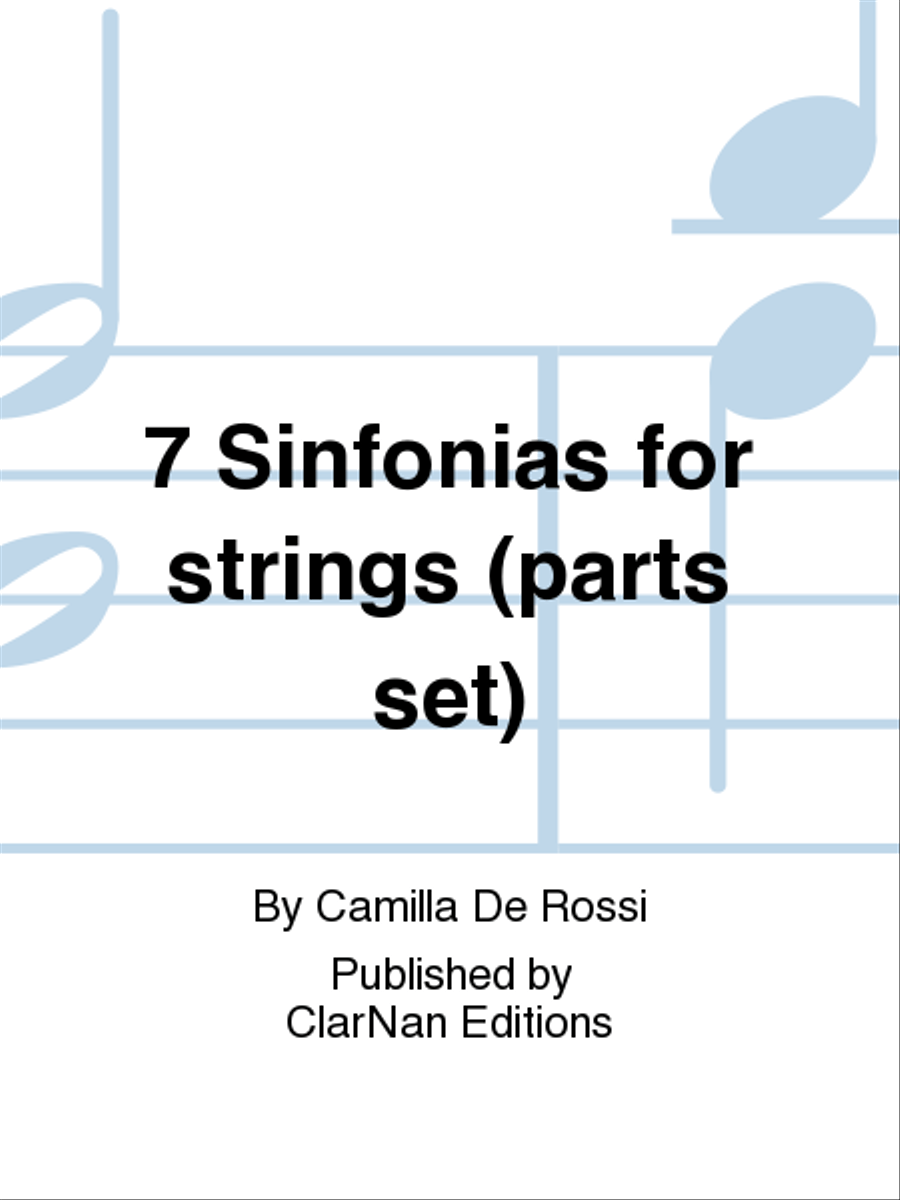 7 Sinfonias for strings (parts set) String Orchestra scores gallery preview page 1
