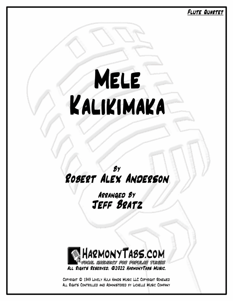 Mele Kalikimaka Mele Kalikimaka Woodwind Quartet scores gallery preview page 1