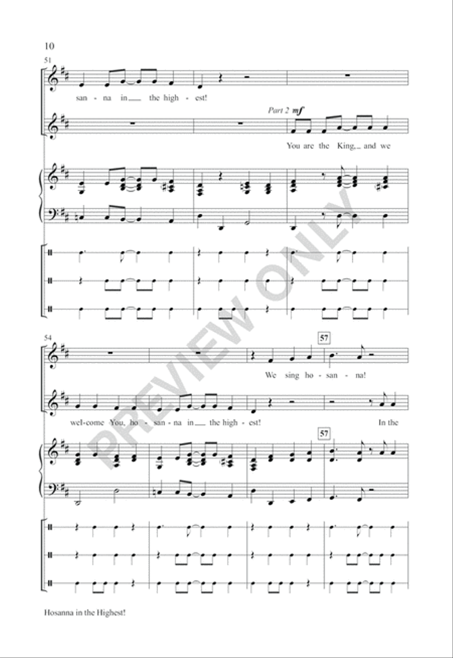 Hosanna in the Highest! 2-Part scores gallery preview page 9