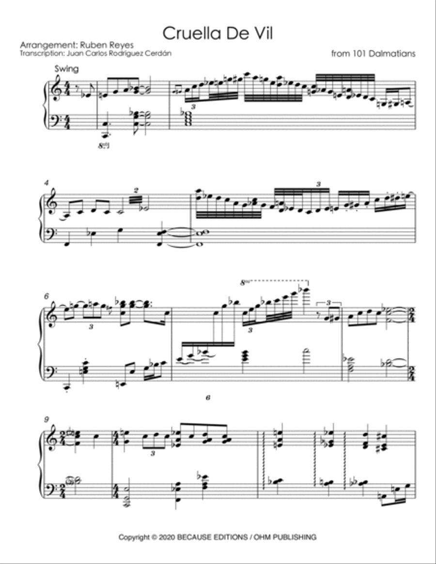 Cruella De Vill Piano Solo scores gallery preview page 2