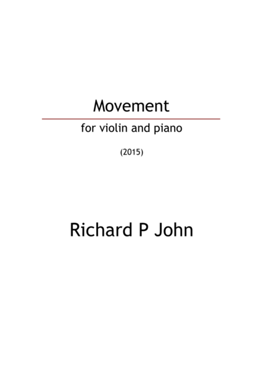 Movement (for violin and piano) Violin Solo scores gallery preview page 1