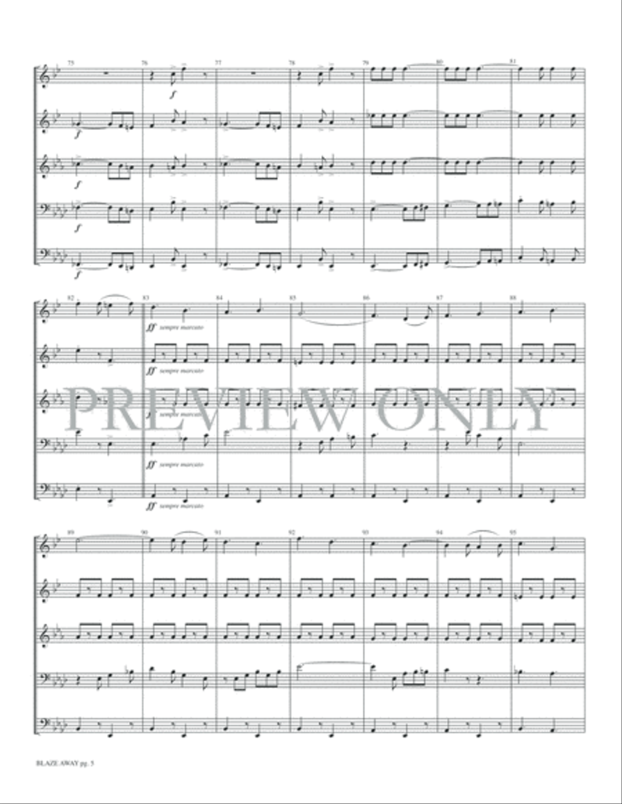 Blaze Away Blaze Away Brass Quintet scores gallery preview page 7