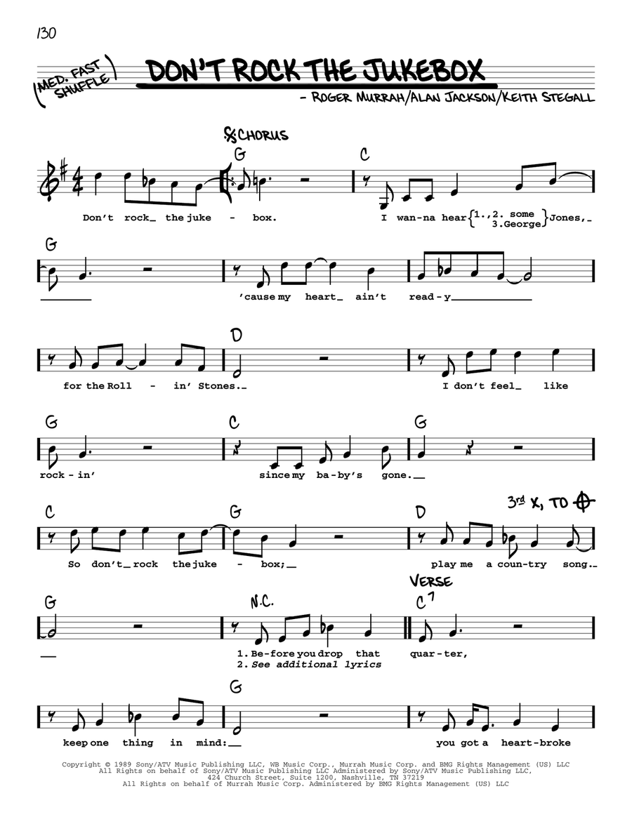 Don't Rock The Jukebox Voice scores gallery preview page 1