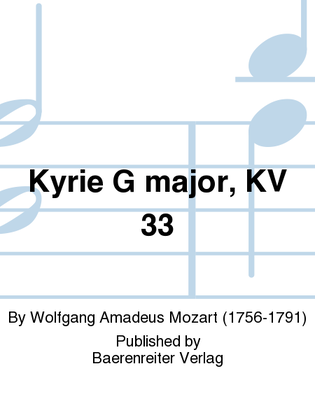 Book cover for Kyrie G major, KV 33