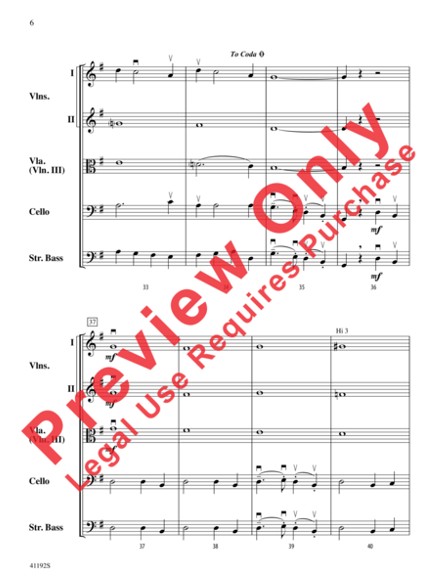 Caissons Go Rolling Along String Orchestra scores gallery preview page 7