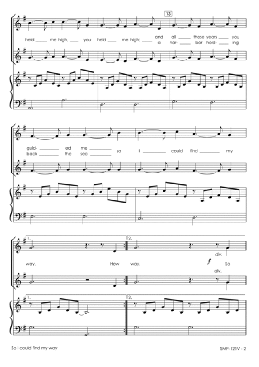 So I Could Find My Way SSAA scores gallery preview page 4