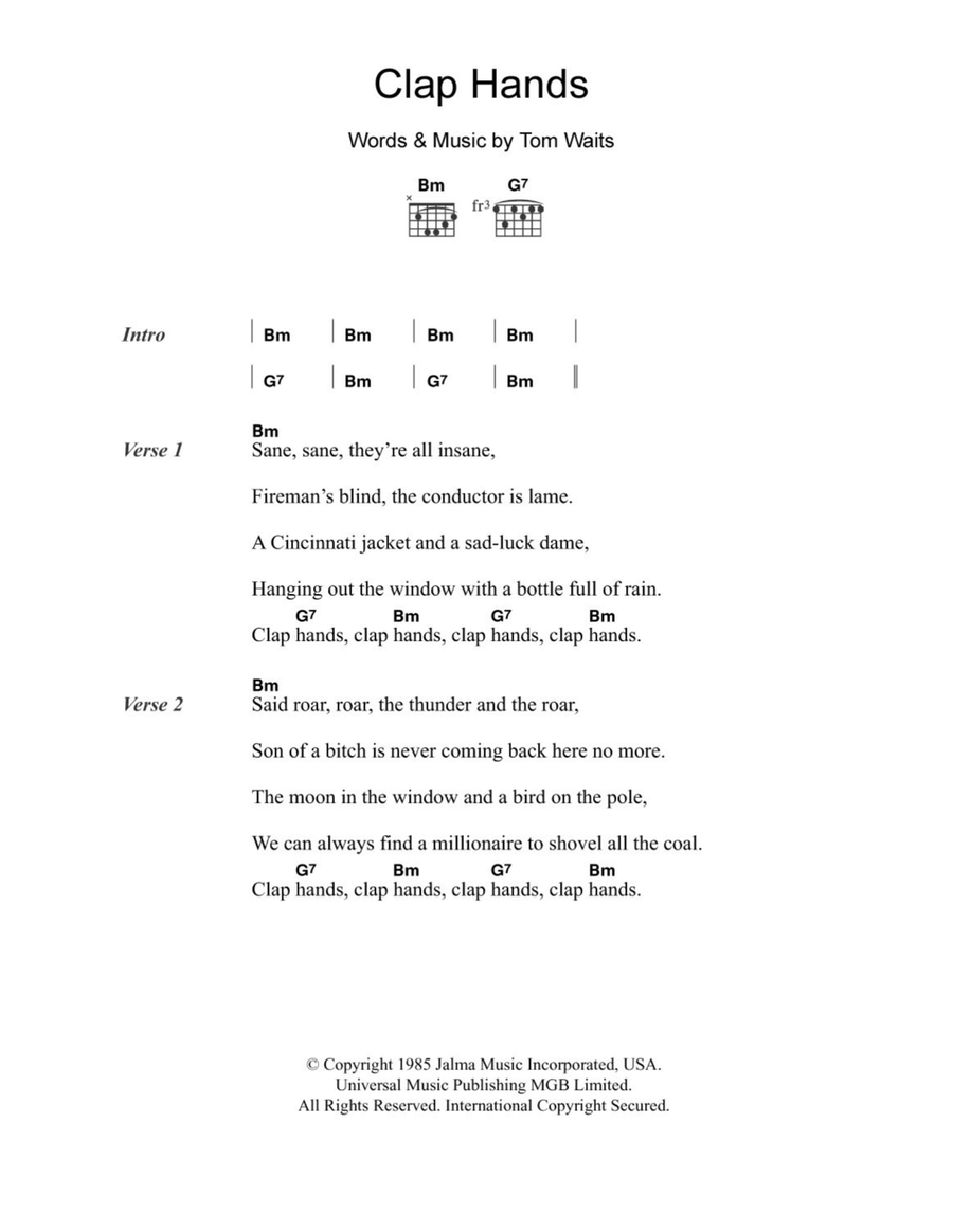 Clap Hands Easy Guitar scores gallery preview page 1