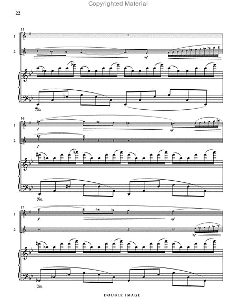 Double Image (piano reduction) Saxophone Duet scores gallery preview page 8