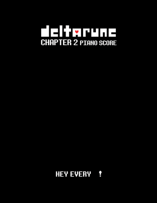 Book cover for HEY EVERY ! (DELTARUNE Chapter 2 - Piano Sheet Music)