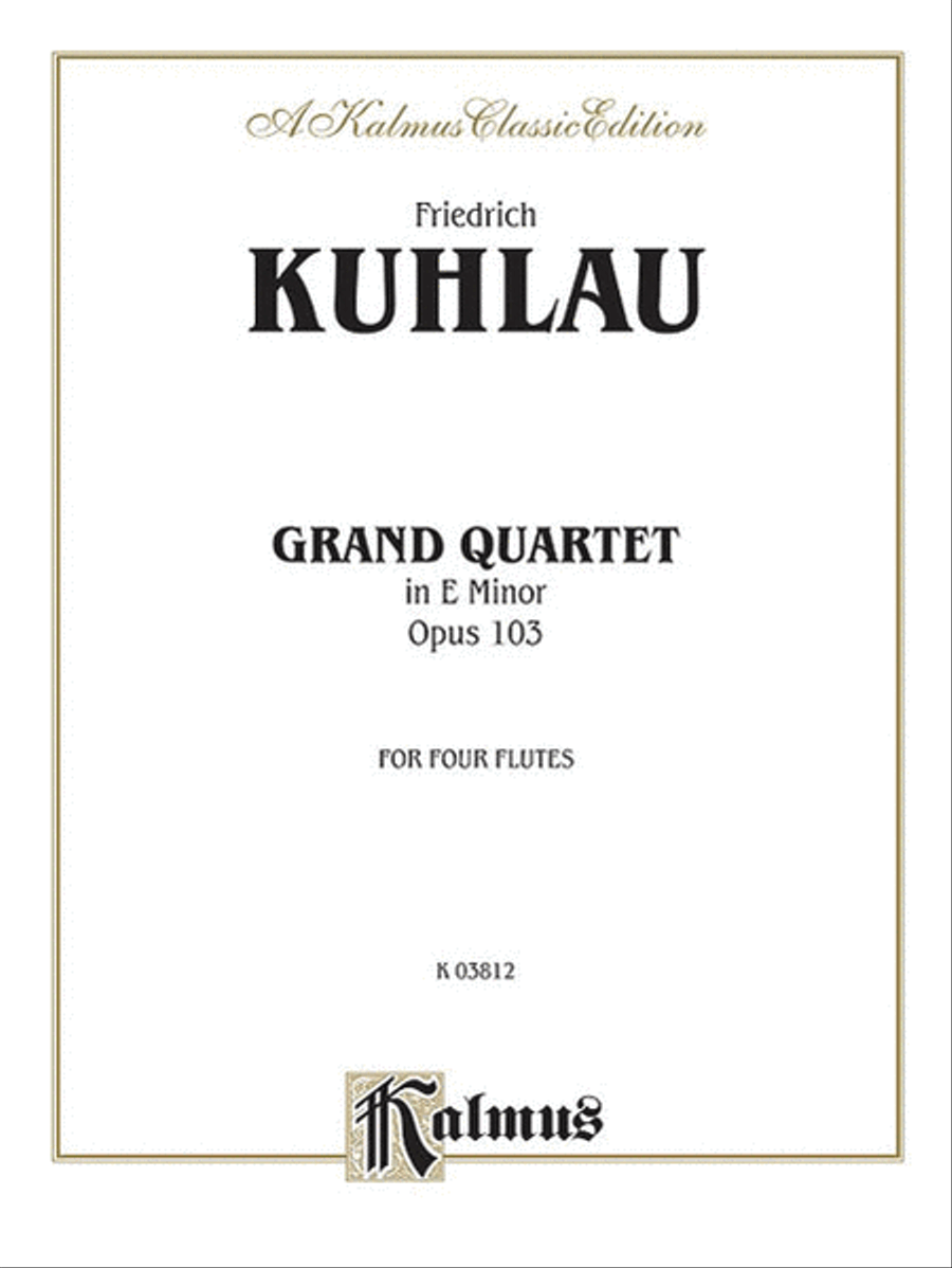 Grand Quartet in E Minor, Op. 103 Flute Quartet scores gallery preview page 1