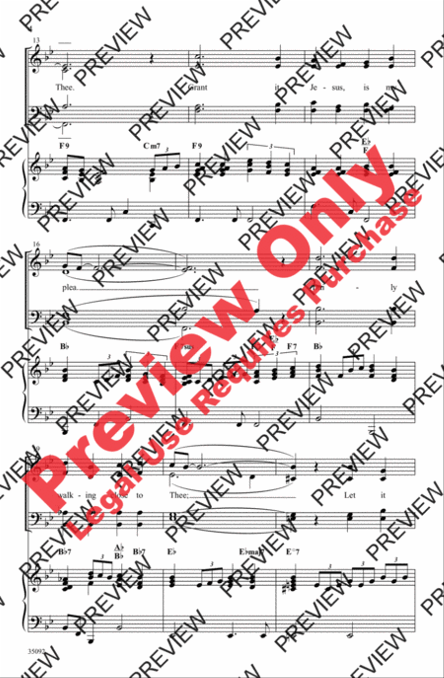 Just a Closer Walk 4-Part scores gallery preview page 4