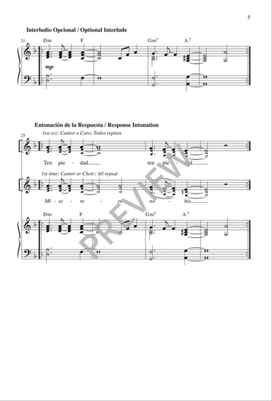 Letanía del Santo Nombre de Jesús 3-Part scores gallery preview page 5
