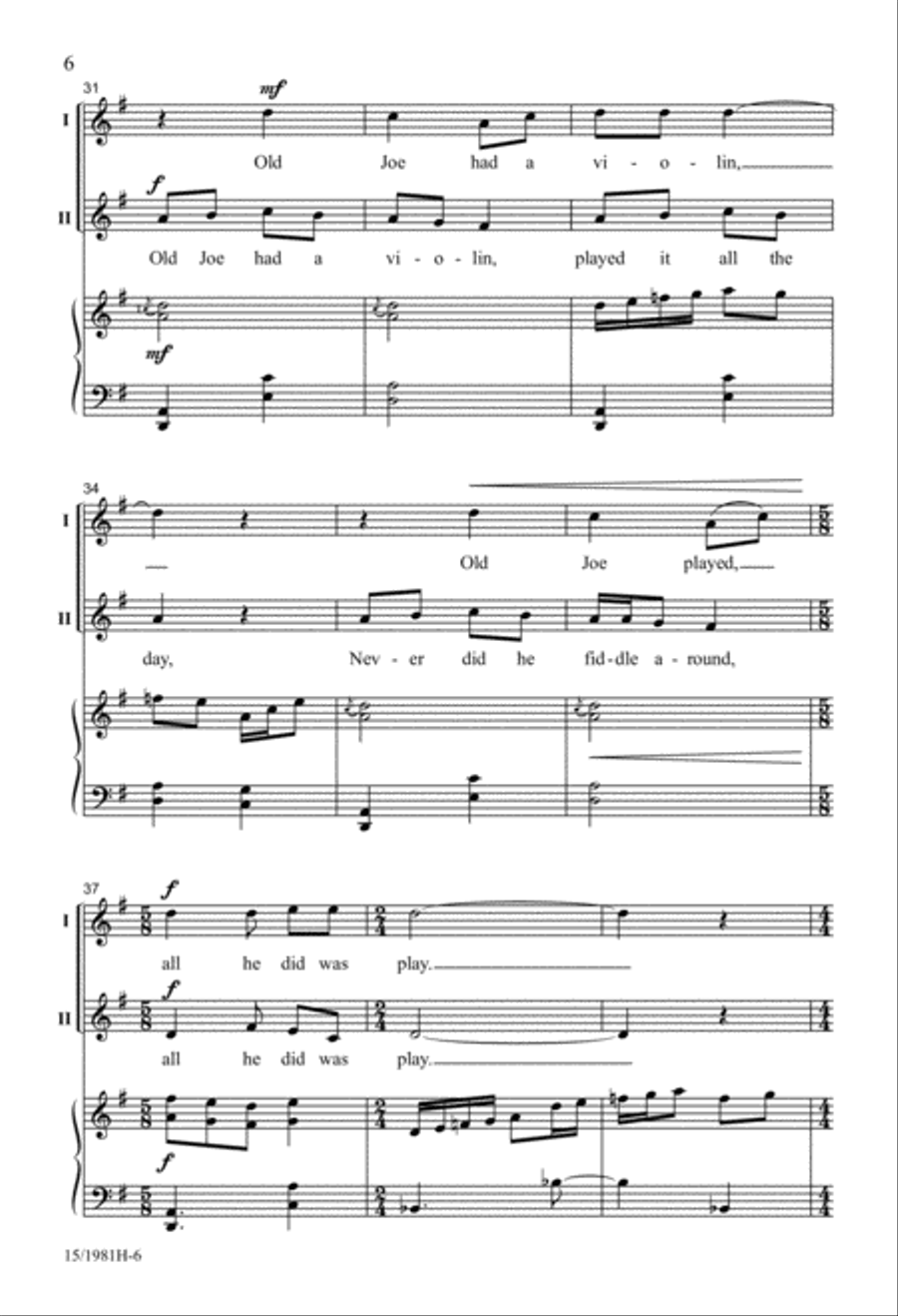 Old Joe Clark 2-Part scores gallery preview page 6
