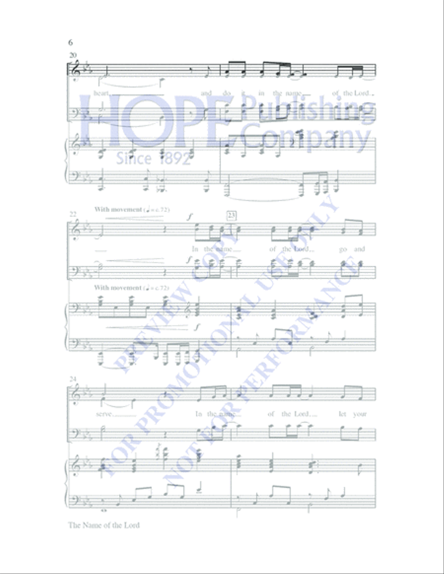 The Name of the Lord Choir scores gallery preview page 5