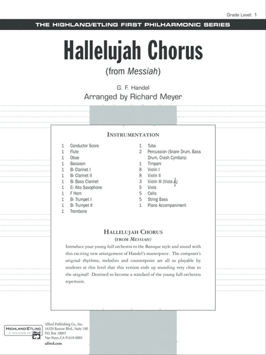 Hallelujah Chorus from Messiah: Score Choir scores gallery preview page 1