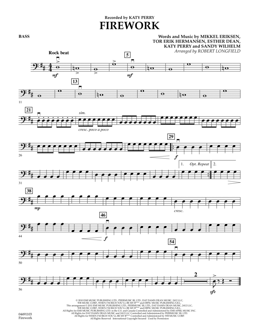 Firework - Bass Orchestra scores gallery preview page 1