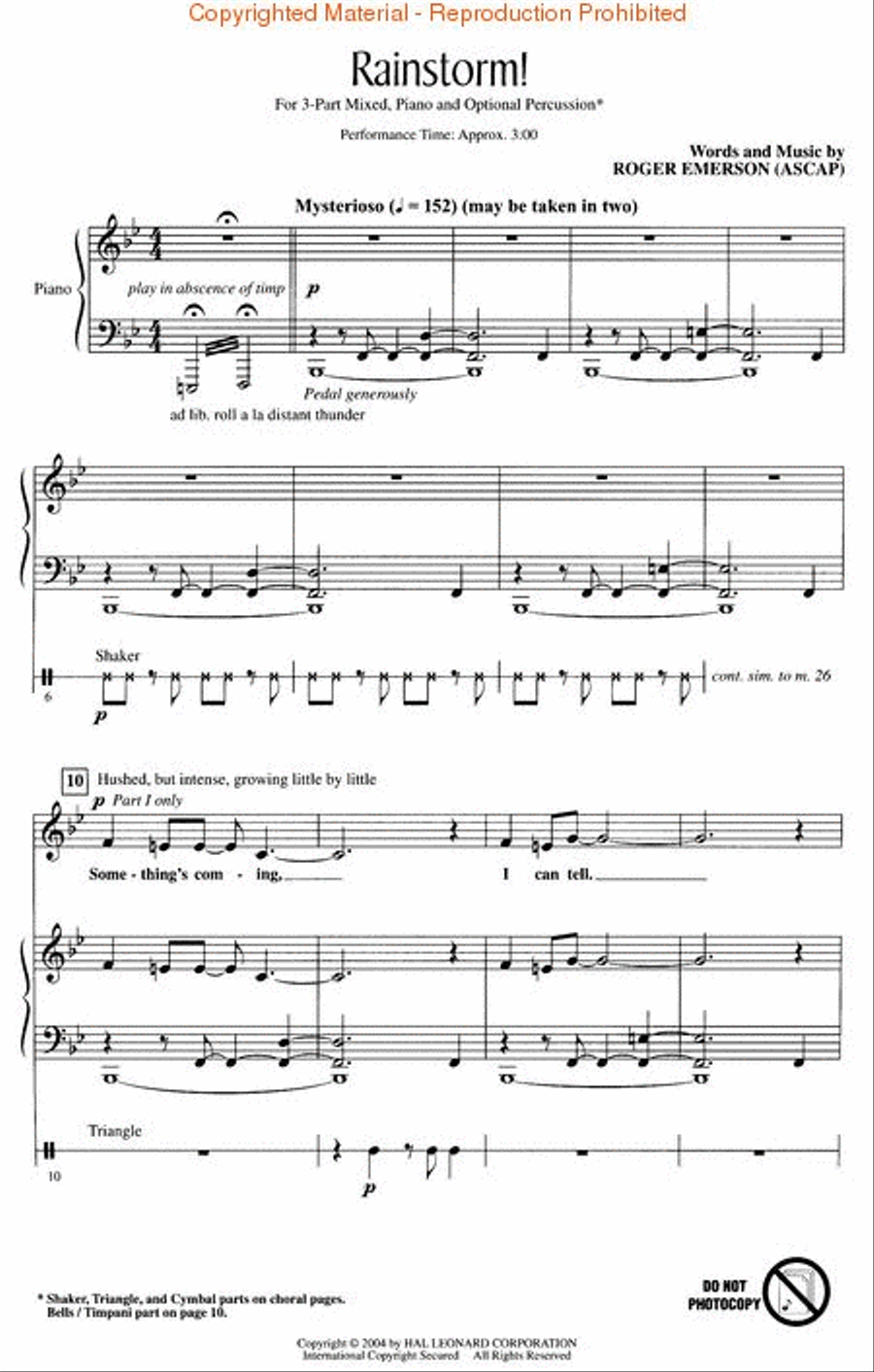 Rainstorm! 3-Part scores gallery preview page 2