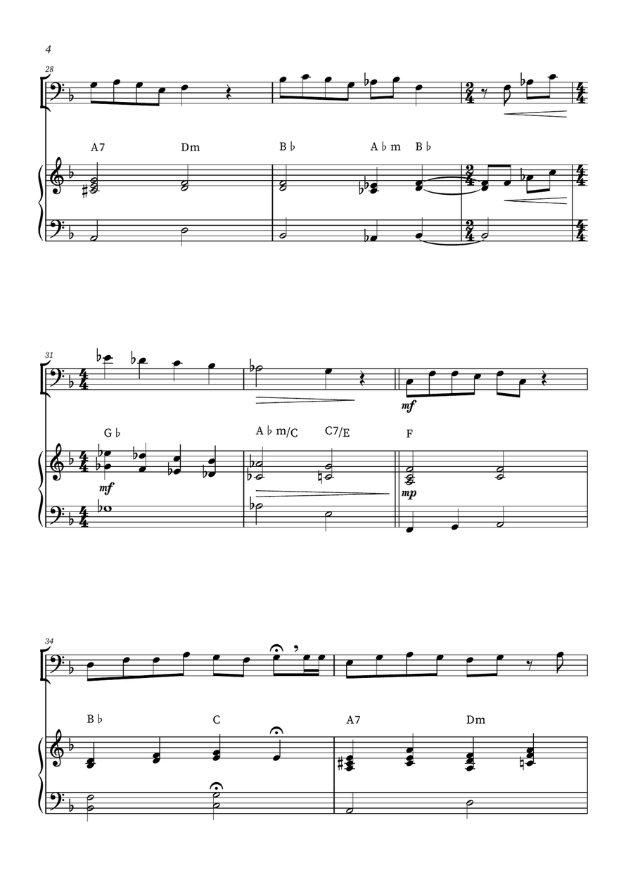 When She Loved Me Bassoon scores gallery preview page 4