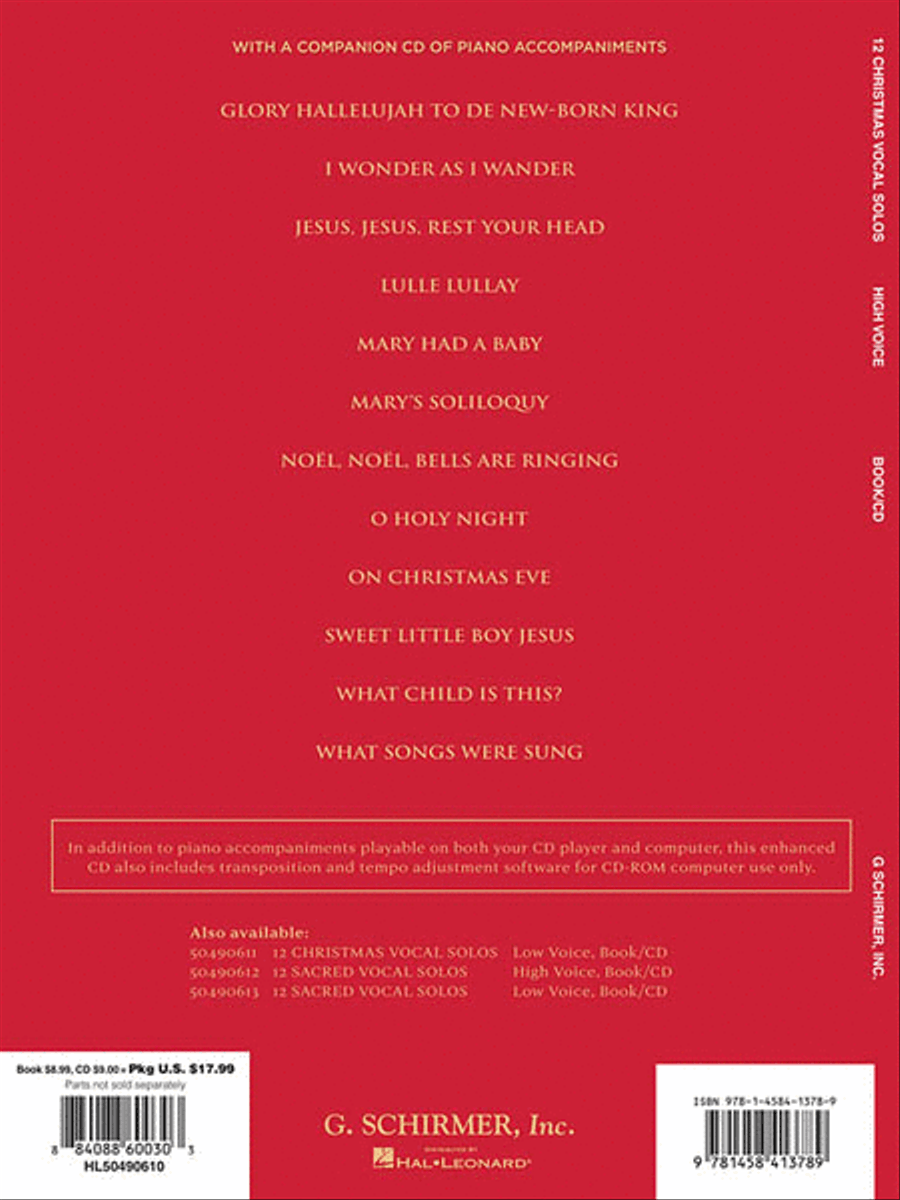 12 Christmas Vocal Solos for Classical Singers High Voice scores gallery preview page 2
