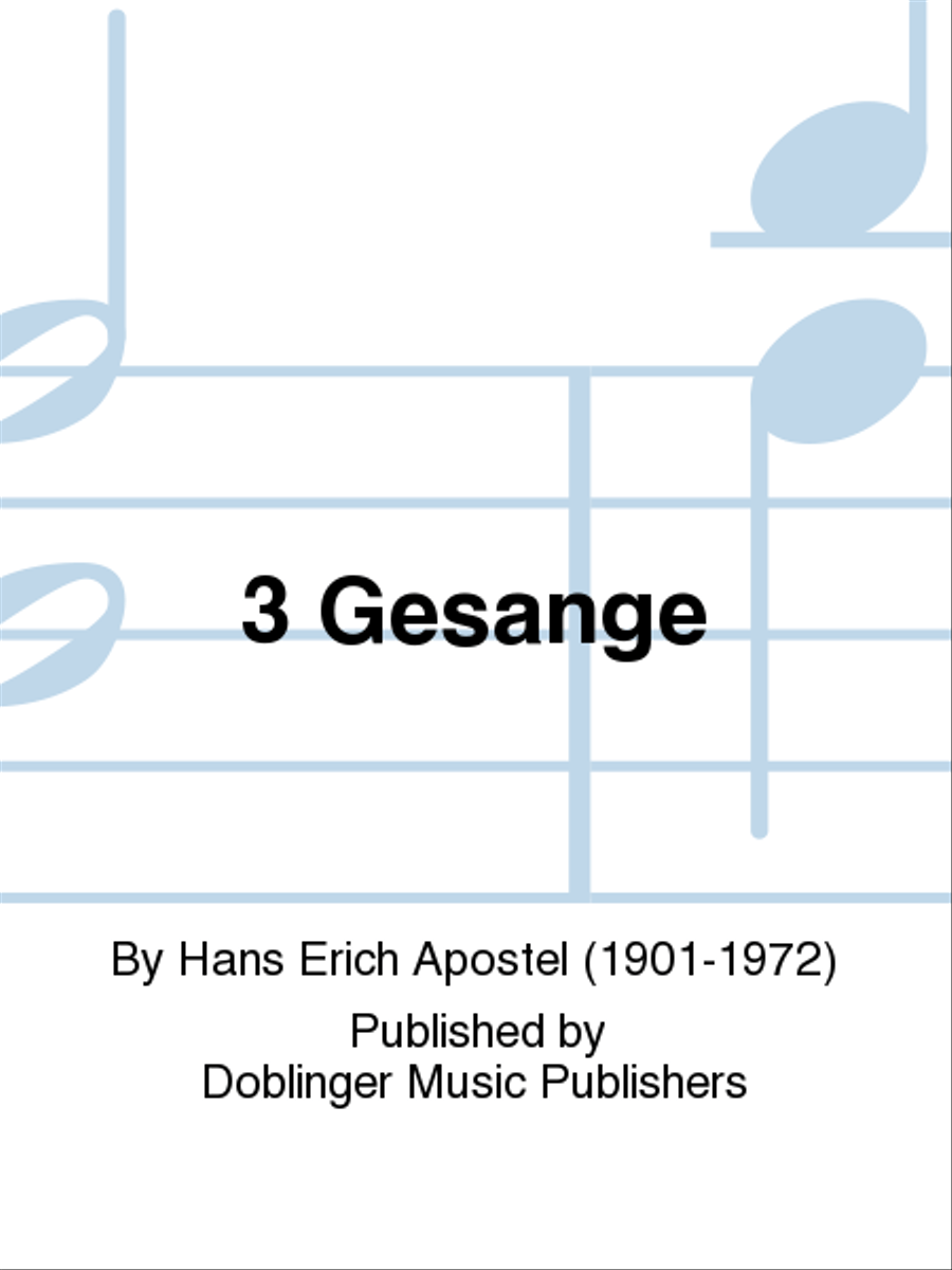 3 Gesange 3 Gesange Voice scores gallery preview page 1