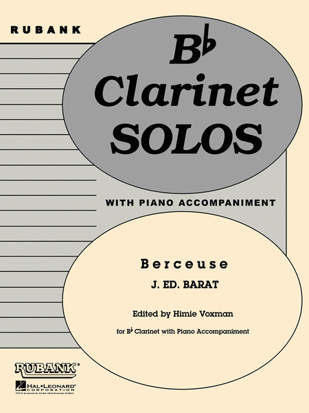 B Flat Clarinet Solos With Piano - Berceuse